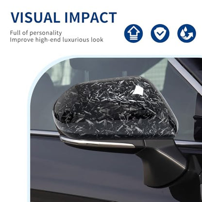 Side Mirror Cover Compatible with Toyota (Camry 2018-2025, OEM Style-Forged Carbon Fiber Pattern) - size: OEM Style-Forged Carbon Fiber Pattern