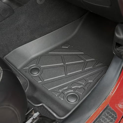 KARPAL Floor Mats Trunk Liner fit for 2018-2025 Jeep Wrangler JL Unlimited 4 Door (Not for JK/4XE), Front & 2nd Row, TPE All Weather Protection Custom Fit Car Mats (Sahara, Rubicon, Willys, Sports) - style: 2018-2025 | For Jeep JLU | Full Set