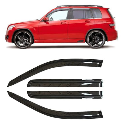 Rainproof Side Window Wind Deflectors for GLK-Class GLK250 GLK350 2010-2016, Tape-on Sun Rain Guard Sets, Window Visors for Cars,Vent Deflector for GLK-Class 10-16 MB30 - size: GLK-CLASS GLK250 GLK350 2010-2016