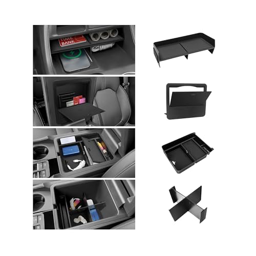 4PCS Center Console Organizer Compatible with Honda 2023-2025 2026 Pilot & 2026 Passport Accessories Armrest Divider Hidden Storage Box Organizer Divider Compartment Tray - color: 4PCS Storage Box
