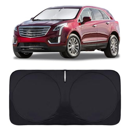 for Cadillac Escalade SRX XT5 XT6 STS DTS XT4 DeVille 2017 2018-2022 2023 2024 Windshield Sun Shade- Car Sunshades for Front Windows Shield Cover Custom Fit Cadillac SRX 2025 Accessories Sun Visor - size: for Cadillac Escalade XT5 XT6 2019-2024
