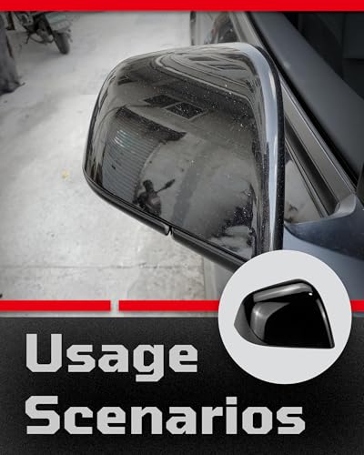 Side Mirror Caps Cover Compatible with Tesla Model Y 2021 2022 2023 2024 Black Mirror Covers - color: Model Y Gloss Black Mirror Covers