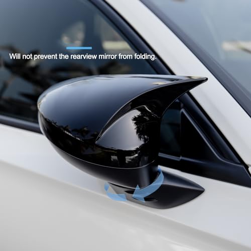 Thenice for 11th Gen Civic Rearview Mirror Cover Side Rear View Mirror Protector Compatible with Honda Civic 2022 2023 2024 2025 2026 -Glossy Black
