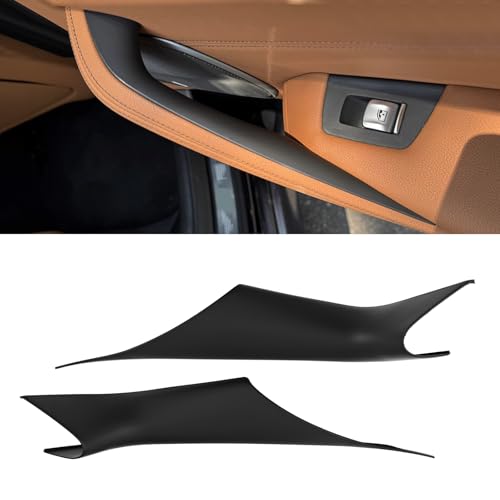 Interior Door Handles Protective Covers Compatible with BMW 5 Series G30 G31 2017-2022 Car Interior Door Pull Handle Covers for 520i 520d 525d 530e 530i 540d 540i 550i (2PCS Black) - color: 2PCS Black
