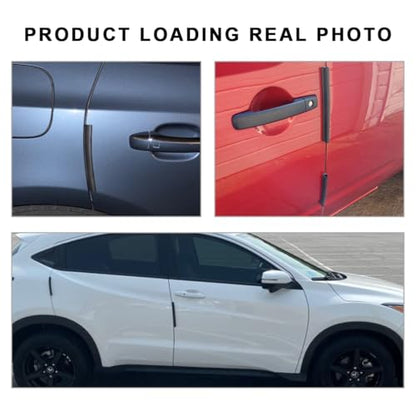 4PCS Car Door Edge Guards, Rubber Sealing Sealed Strip Auto Door Buffer Protector with Side Bulb, Automotive Weather Stripping Edge Trim Seal Strips for Car Truck Boat Camper