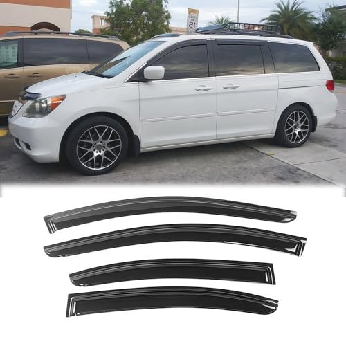 ‎94452 Sunproof Waterproof Side Window Wind Deflector, 4pcs Protective Replacements Rain Guards Set, Window Visor fit for 2018-2024 Honda Odyssey - size: 2018-2025 Honda Odyssey