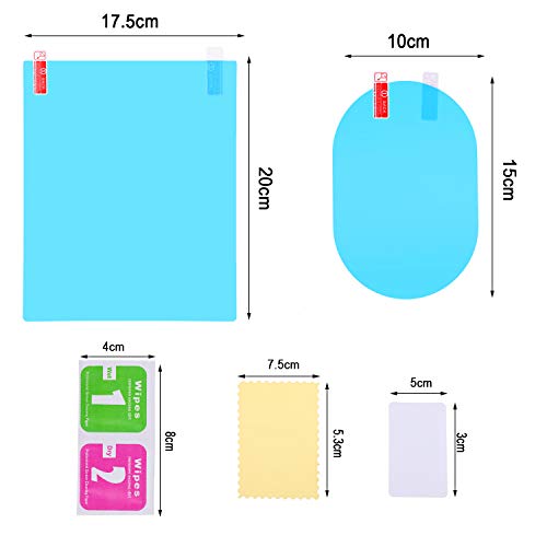 12 Pieces Car Rearview Mirror Film Rainproof Waterproof Anti Fog Nano Coating for Mirrors and Side Windows