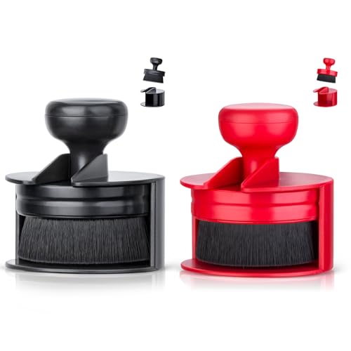 BABYSHEEP Car Tire Shine Applicator,Vegan Tire Shine Brush with Stand for Auto Detailing Cleaning Service,Black+Red (2pc) - color: Black & Red, size: 2