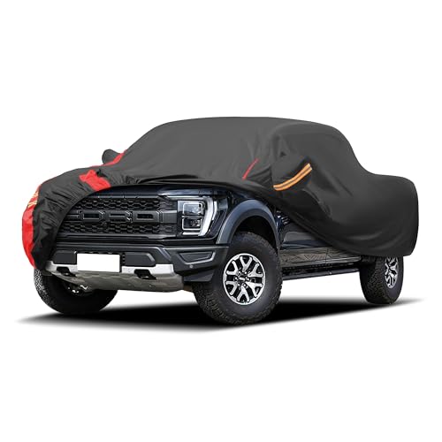 Car Cover Outdoor Automobiles Waterproof All Weater Truck Cover for Tacoma, Tundra, Titan, F-150, RAM 1500, Silverado 1500, Sierra 1500 etc. Length: Up to 230 inches. - color: 4 Truck Cover, size: T2 Fit Truck Length Up 210-230 Inch