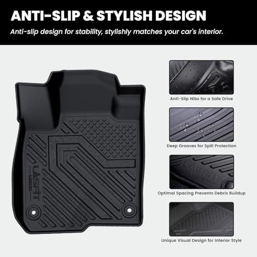 LASFIT Floor Mats & Cargo Mat with Backrest Mat for Honda HRV 2026 2025 2024 2023 Sport/LX/EX-L & for Acura ADX 2025-2026, All Weather TPE Custom Fit HR-V Floor Liner Accessories Full Set, Black - style: 6）For Honda HR-V | 2023-2026 | Full Set