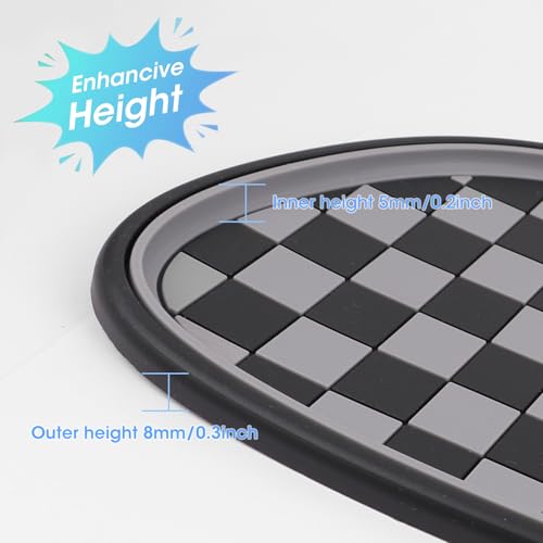 Multifunction Car Anti-Slip Mat Exclusive Phone Holder, Rotatable Car Phone Holder Dashboard Pad with Temporary Parking Number, Huge Capacity for Phones, Keys and Sunglasses (Black+Brown) - color: Black+Brown