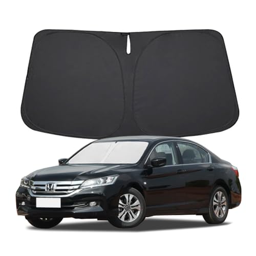 Windshield Sun Shade for Honda Accord 2013 2014 2015 2016 2017 Front Window Shade Sun Visor Protector Honda Accord Accessories Foldable Sunshade 240T Reflective Polyester Blocks UV Rays Keeps Car Cool - size: for Accord 2013-2017