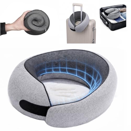 Neck Pillow, Memory Foam Travel Neck Pillow, All-Around Comfort & Reliable Support for Night Flights, Plane, Car and Home, Thoughtful Travel Gift
