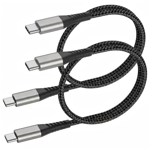 2FT USB C to USB C Cable, 2 Pack 60W/3A USBC to USBC Cable, Type C to Type C Charger Fast Charging Cable for Car, iPhone 17 16 15 Pro Max, Samsung Galaxy S25 S24 S23, iPad, MacBook, Pixel, Carplay - size: 2 Feet, style: USB C to USB C