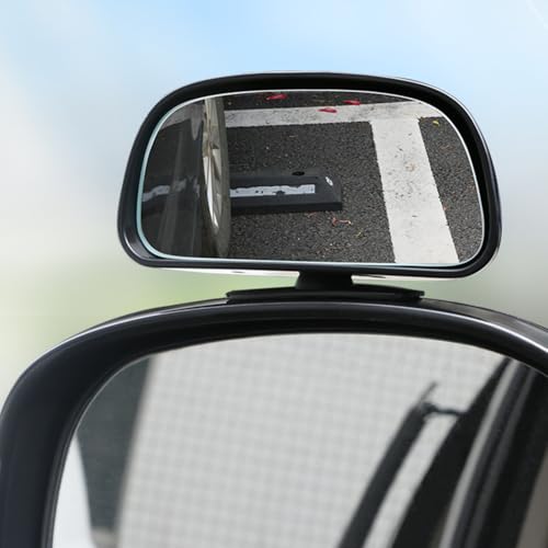 Blind Spot Mirror for Car, Stick-On Blind Side Mirror for Cars, SUVs & Trucks, Adjustable HD Glass Convex Wide-Angle Blindspot Mirrors - color: Black Trapezoid