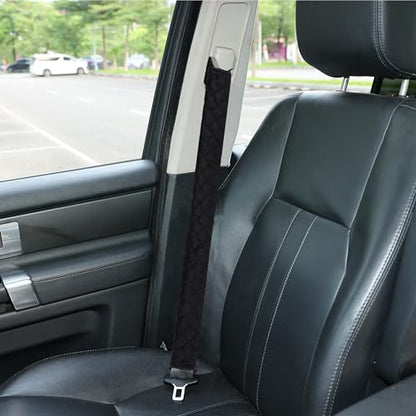 Amooca Soft Automotive Seat Belt Cover Seatbelt Shoulder Pad Neck Protector Cushions Universal Fit SUV Trucks Backpack Black Extra Long 25.6in - color: Black, size: 25.6in-1pc