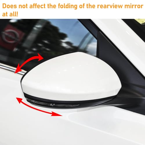 Moonlinks Compatible with Nissan Sentra 2020 2021 2022 2023 2024 Side Mirror Cover Replacement, Pearl White Right Passenger Side Clip-on Mirror Cap for Sentra S/SR/SV/Sense/Advance/Exclusive - color: Right Pearl White