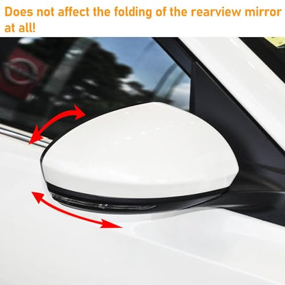 Moonlinks Compatible with Nissan Sentra 2020 2021 2022 2023 2024 Side Mirror Cover Replacement, Pearl White Right Passenger Side Clip-on Mirror Cap for Sentra S/SR/SV/Sense/Advance/Exclusive - color: Right Pearl White