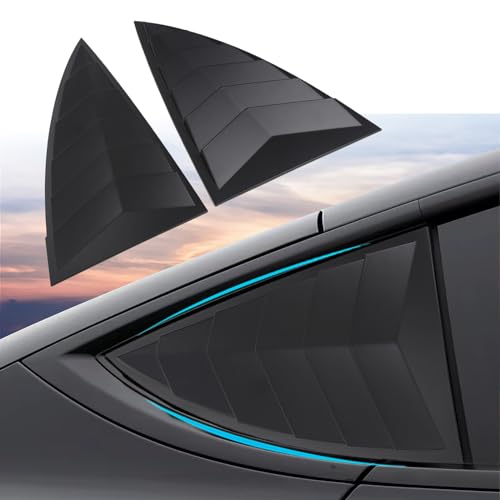 for Tesla Model Y Rear Side Window Cover Louver Sport Style, for Tesla Model Y 2021-2025 Exterior Decoration Accessories (Model Y-Matt Black) - color: Model Y-Matt Black