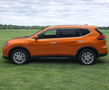 2014-2020 Tape-On Rain Guards for Nissan Rogue Side Window Visor Deflectors Extra Thick Vent Shades 2015 2016 2017 2018 2019 - size: For Nissan Rogue 2014-2020