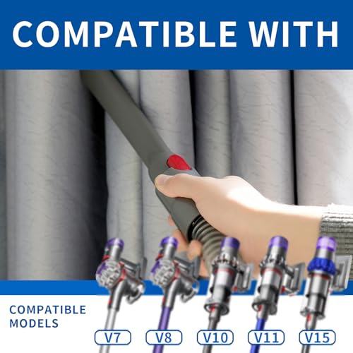 Attachment Kit - Extension Hose and Crevice Tool Compatible with Dyson V15 V11 V10 V7 V8 Absolute Animal Motorhead Trigger Model - color: Extension Hose and Crevice Tool