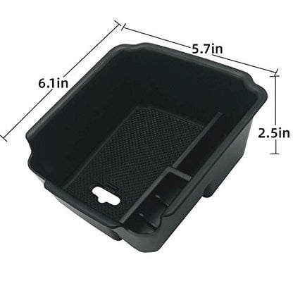 Compatible with VW Tiguan 2018 2019 2020 2021 2022 2023 2024 and 2022 2023 2024 VW Taos Center Console Tray Organizer Insert ABS Armrest Box Secondary Storage