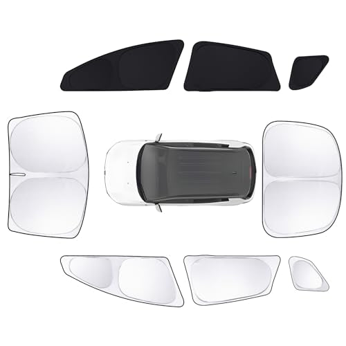 8pcs Car Window Shades for Tesla Model S 2012-2025 2026 (Not Model S Plaid/Long Range) Accessories,Windshield Side Rear Full Sunshade,Sun Visor UV Blocking, Privacy Protection for Camping Outdoor - size: for Model S2012-2026 (No S Plaid/Long Range)