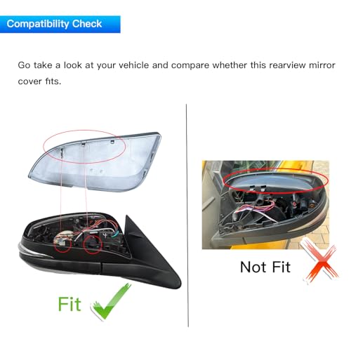 Left Driver Side Mirror Cover Cap Compatible with Toyota Rav4 2013-2018 XLE/SE/LTD, 4RUNNER 2013-2023,RAV4 HV 2016 - Without Side Camera Models, Gray - color: Gray, size: Left Driver Side