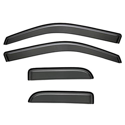 4pcs Outside Mount Style Window Rain Guards Durable Side Wind Deflectors Dark Smoke Nice Vent Window Visors Compatible with F-150 04-14 Super Extended Cab 94738 - size: for F-150 04-14 Super/Extended