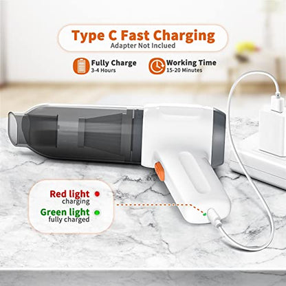 NICE BUDDY Cordless Vacuum Cleaner-Mini Air Duster, Portable Handheld Vacuum, 3 in1Dry Use for Car Keyboard,Dust Buster & Air Blower for Kitchen, 6500PA Suction,Inflate/Deflate Swim Ring