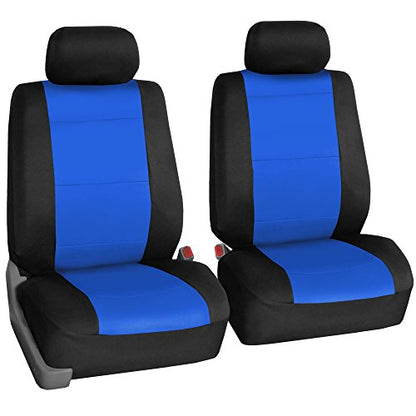 FH Group Waterproof Neoprene Car Seat Covers Front Set – Universal Fit Front Seat Covers with Storage Pockets, Airbag Compatible Automotive Seat Covers for Cars, SUVs & Vans, Blue - color: Blue, style: Front Set
