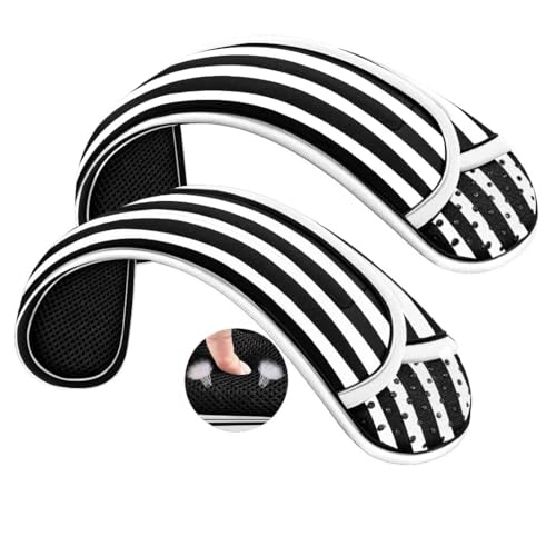 ZINZ 2-Pack Universal Shoulder Pad with Ultra Thick Cushion for Bag Luggage Bag Crossbody, Plus Long & Anti-Slip & Breathable,Black & White Stripes - color: Black & White Stripes