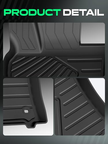 YHTAUTO Floor Mats Fit 2019-2025 Lexus ES350/ES300h, TPE All Weather Car Mats Waterproof Anti-Slip Odorless Floor Liner, Interior Car Accessories Front & 2nd Row Liner - size: For 2019-2025 ES