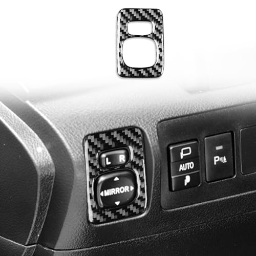 Rearview Mirror Adjustment Switch Frame Trim Compatible with Toyota Camry 2007 2008 2009 2010 2011 Interior Decorative Protector Accessories (Carbon Fiber Material) - color: Black 18