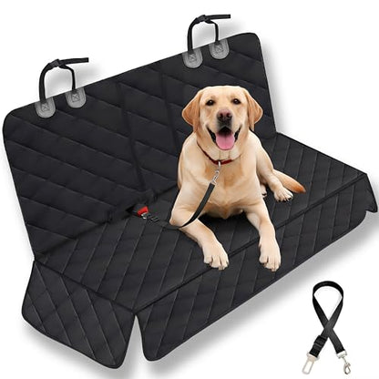 Dog Car Seat Cover, Back Seat Protector for Dogs, Waterproof Truck Bench Cover with Non-Slip Design for Most Cars, Trucks, and SUVs (Black) - color: Black