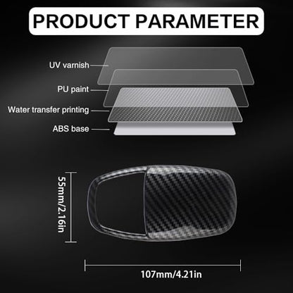 Car Gear Shift Knob Cover Accessories for Dodge Charger Challenger 2015-2023 Durango 2016-2024 Auto Interior Trim Protector Cap-Carbon Fiber Grain - size: Dodge