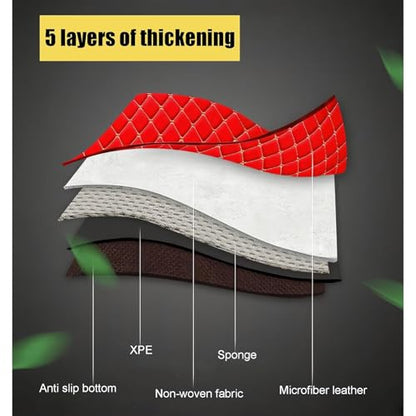 Car Seat Kick Mat Protectors for Volvo XC40 XC60 XC70 XC90 2007-2025, 2Pcs Universal Leather Seat Back Anti-Kick Pad, Anti-Scratch Resistant Waterproof for SUVs Minivans,A/Black - color: A/Black