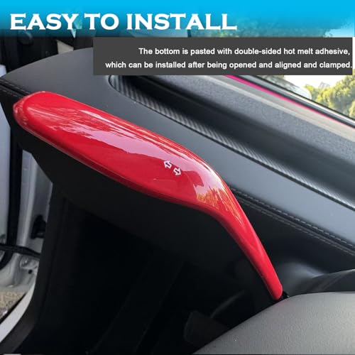 YHCDSEA Steering Lever Cover for Tesla Model Y Juniper, Gear Shift Cover Accessory - Decorative Cover (My Juniper-Red) - style: MY Juniper-Red
