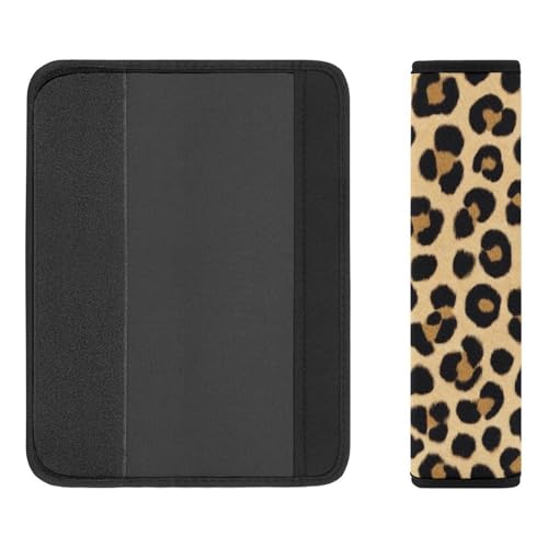 Women's Car Belt Covers, Wild Animal Cheetah Leopard Print Fashion Cushion Pad Car Shoulder Strap Harness Pad - color: Color861