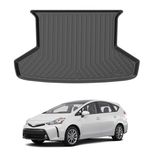 Mixsuper Custom Fit Cargo Liner for 2012-2017 Toyota Prius V, All Weather Rear Cargo Mat Trunk Liners Tray Black - size: Fit for Toyota Prius V 2012-2017