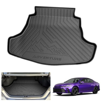 Powerty Trunk Mat for 2018-2025 Toyota Camry & 2019-2022 Toyota Avalon Accessories, All Weather TPE Cargo Liner Replacement for 18-25 Camry Hybrid/L/LE/SE/TRD/XLE/XSE &19-22 Avalon - size: Cargo Mat｜For｜18-25｜Toyota Camry