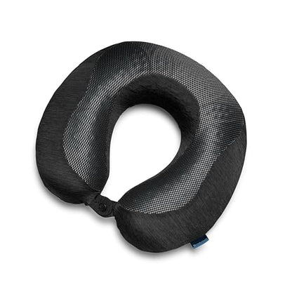 Brookstone Cool Touch Memory Foam Head and Neck Travel Pillow for Vacations, Airplanes, Trains, Buses, and Cars, Black - color: Black