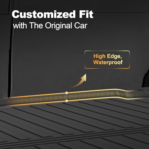 Cargo Mat Fit for 2011-2021 Jeep Grand Cherokee Rear Cargo Liner: All Weather Custom Fit TPE Automotive Trunk Liner - Grand Cherokee Trunk Mat, Black - style: 5) for Jeep Grand Cherokee 2011-2021 Cargo Liner