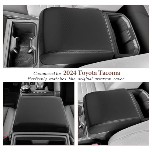 SKTU for 2024 2025 2026 Toyota Tacoma Center Console Cover 2024 2025 2026 Tacoma Armrest Cover 2024 2025 2026 Tacoma Center Console Pad Toyota Tacoma 2024 2025 2026 Accessories Console Cushion (Black) - color: 2024-2026 Tacoma Black