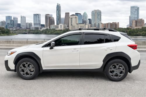 2018-2023 Tape-On Side Window Deflector Visors for Subaru Crosstrek & for Subaru Impreza Hatchback 2017-2023 Smoke Tinted Rain Guards - size: For Subaru Impreza 17-23 & Crosstrek 18-23