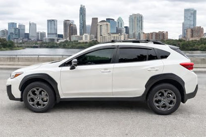 2018-2023 Tape-On Side Window Deflector Visors for Subaru Crosstrek & for Subaru Impreza Hatchback 2017-2023 Smoke Tinted Rain Guards - size: For Subaru Impreza 17-23 & Crosstrek 18-23
