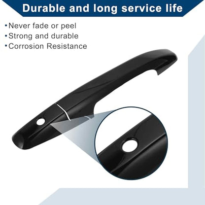 Car Door Handle Cover Trim for Honda Civic 2006-2011 |Side Door Handle Cover| Durable| 1 Set Black - color: Black