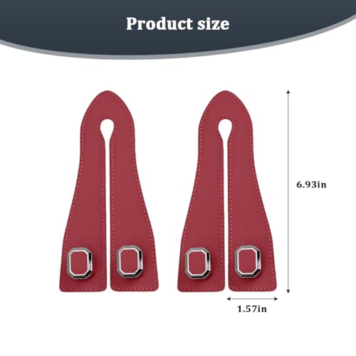2PCS Car Headrest Hooks, Nappa Leather Metal Vehicle Double Seat Back Storage Hook for Purse Bag Coat, Multifunctional Automotive Interior Hanging Hanger, Universal Fit (Wine Red) - color: Wine Red