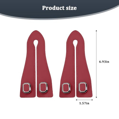 2PCS Car Headrest Hooks, Nappa Leather Metal Vehicle Double Seat Back Storage Hook for Purse Bag Coat, Multifunctional Automotive Interior Hanging Hanger, Universal Fit (Wine Red) - color: Wine Red