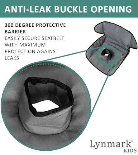 Lynmark® Potty Training Car Seat Protector Cover - Waterproof Soft Piddle Pads for Toddlers and Baby Carseat - Travel-Friendly Universal Washable Liner Mat for Spills, Nappy Leaks, Accidents - Grey - size: 1 pack